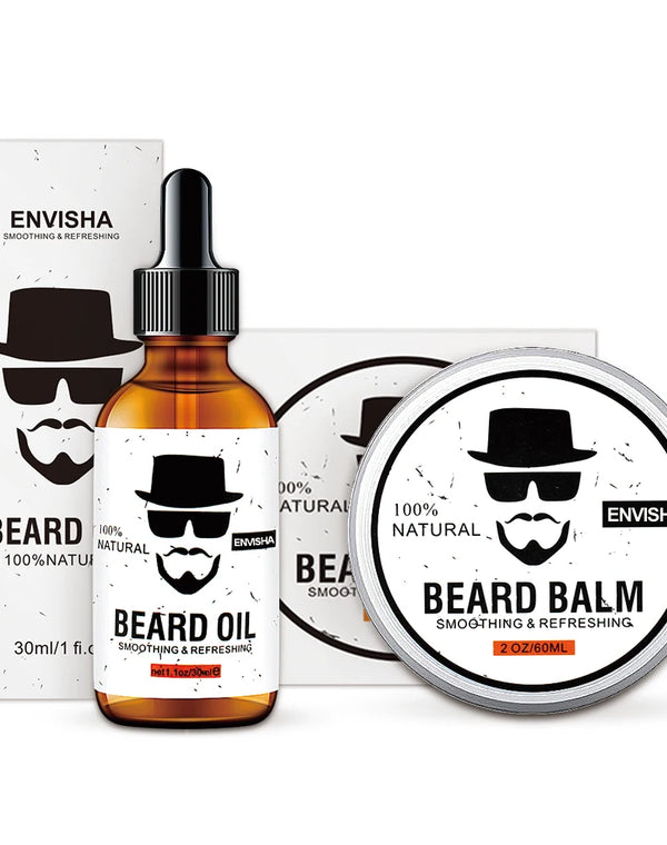 ENVISHA Beard Growth Oil & Cream – 30ml/60ml Jojoba-Infused Beard Treatment for Men