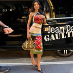Two Piece Matching Sets Women 2033 Summer Crop Tops Midi Skirt  Vacation Outfits Streetwear Wholesale Items For Business