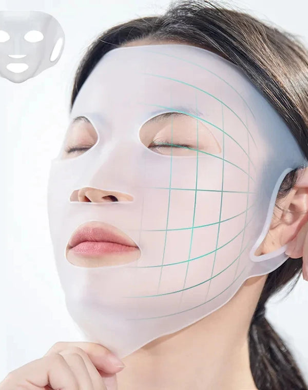 3D Silicone Mask Face Women Skin Care Tool Hanging Ear Face Mask Gel Sheet Reusable Lifting Anti Wrinkle Firming Ear Fixed Tools