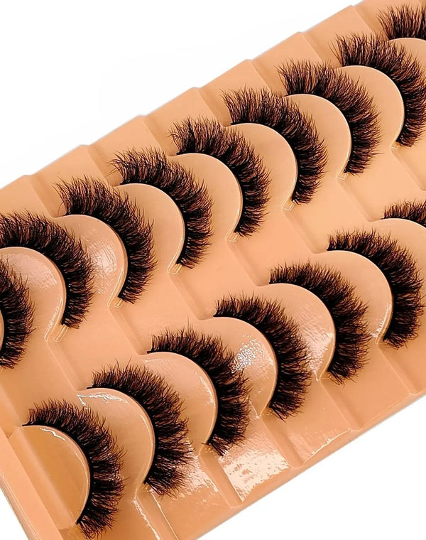 10 Pairs Faux Mink Eyelashes