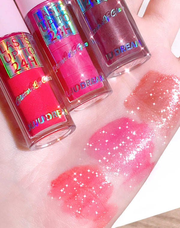 Sparkling Gloss Lip Balm – Water-Gloss Mirror Finish, Moisturizing, Hydrating, Non-Sticky, Cup-Proof, Plump Lips
