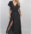 Women's Long Split Beach Sundress for Evening & Party Wear