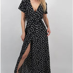 Women's Long Split Beach Sundress for Evening & Party Wear