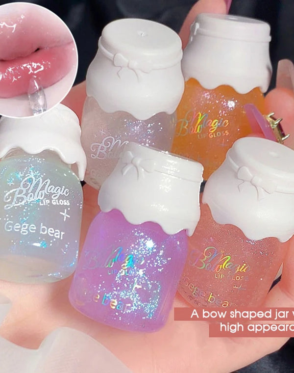 Butterfly shaped milk can lip balm moisturizes and moisturizes the mirror surface, with a shimmering and pouty lips