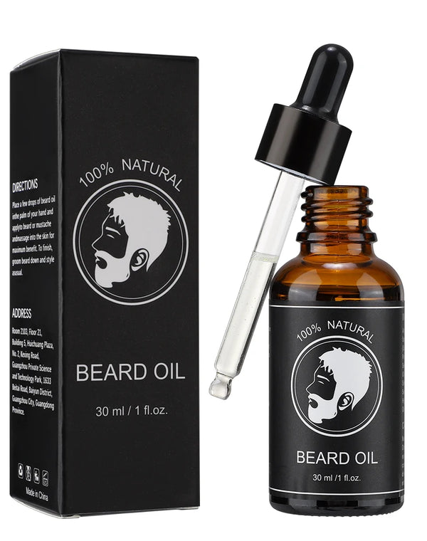 Premium Beard Growth Oil for Men – 100% Natural Beard & Mustache Enhancer