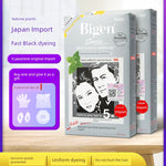 Meiyuan Comb-In Black Hair Dye – Japanese Press-Type Hair Color Cream for Men & Women