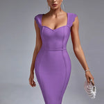 Lilac Purple Bandage Bodycon Dress