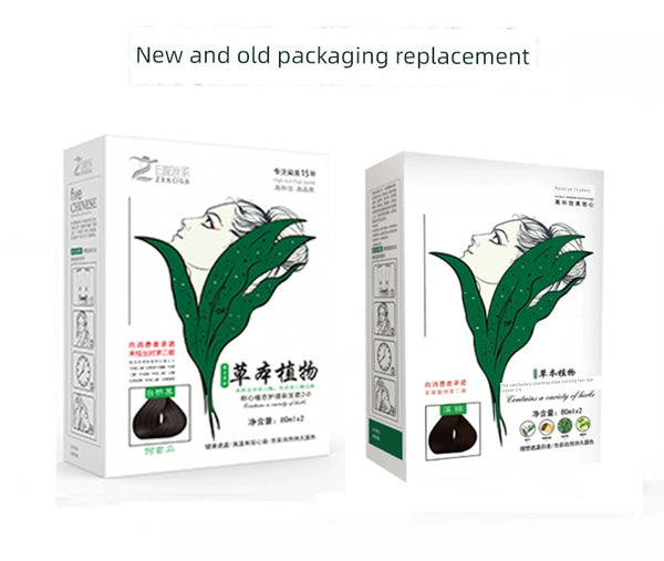 Natural Plant-Based Hair Dye Cream – No-Allergy Home Hair Color for Men & Women