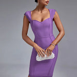 Lilac Purple Bandage Bodycon Dress