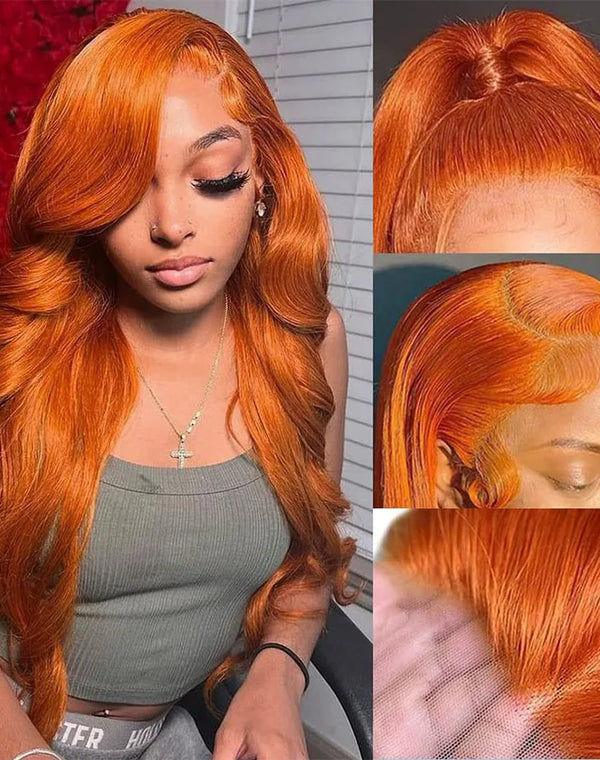 Colored Orange Ginger Lace Front Wigs bundle