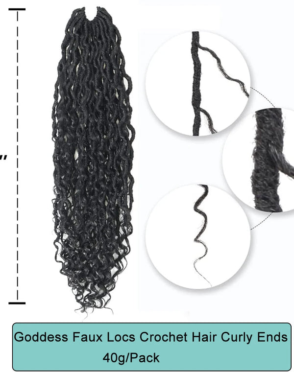 18-Inch Goddess Faux Locs Crochet Hair