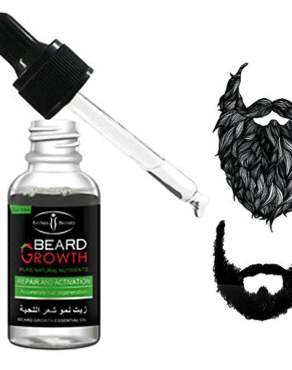 Beard Growth Oil & Balm – 30ml Natural Leave-In Conditioner for Beard, Chest & Moustache