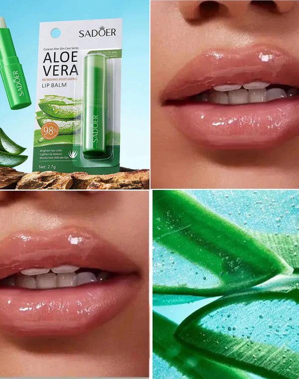 Lip Aloe Balm Nourishing, Refreshing, Hydrating and Moisturizing Preventing Cracking and Repairing Lips Gentle Non Irritating