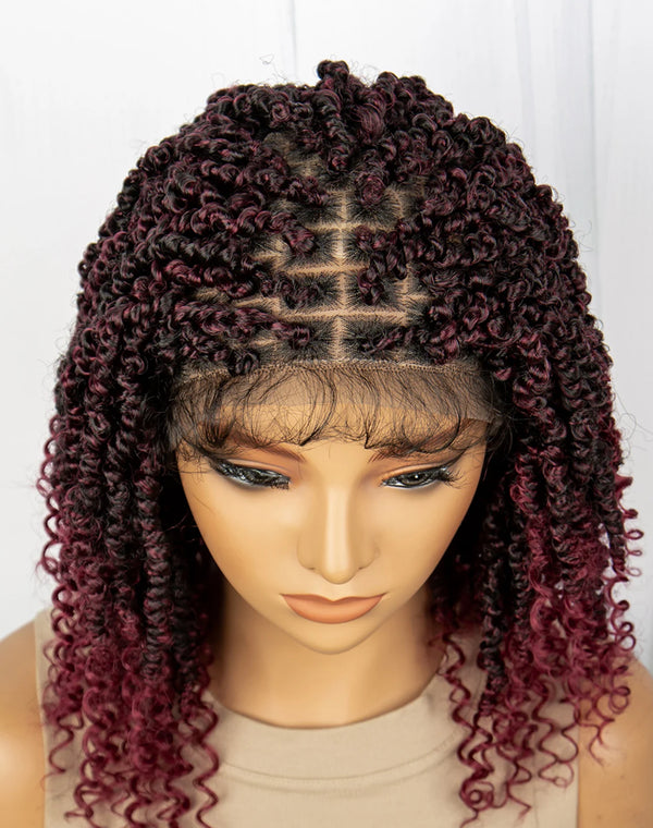 Synthetic Lace Front Twist Spring Wig with Baby Hair for Black Women