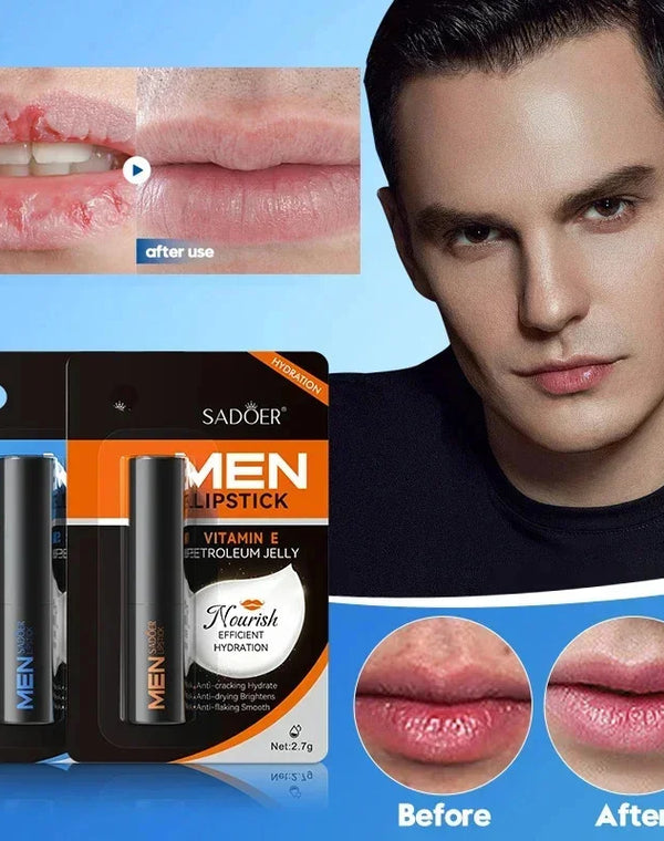 Men Lip Balm Moisturizing Hydration Fading Lip Lines Anti-Cracking Remove Dead Skin Refreshing And Not Greasy Exquisite Lip Care