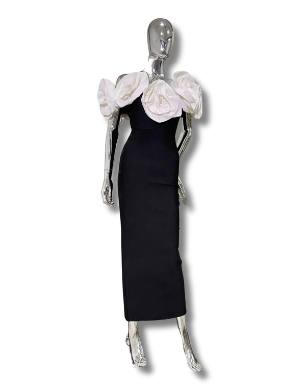 Floral Evening Party Gown for Women